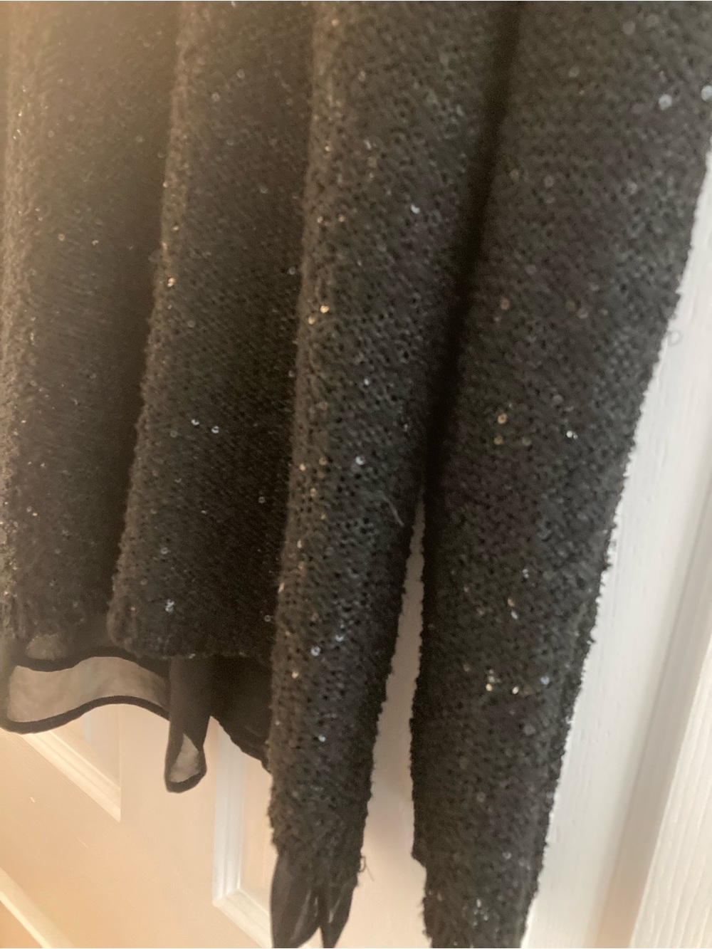 Apt. 9 Black XL V-Neck sequin Sweater with attached camisole